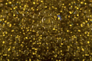 baloncuklar altın parlak arka plan doku
