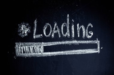 yükleme, arka plan resmi metin için yer ile kara tahta üzerinde yazma