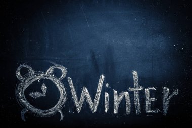 yazıt kış, arka plan görüntüsü yakın boyalı saat