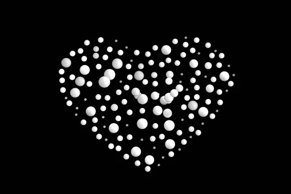 Серце Мильних Бульбашок Димом Чорному Тлі — стокове фото