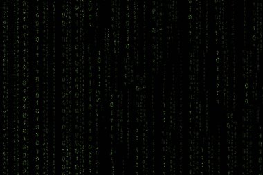 resimde soyutlama ikili kod siyah arka plan üzerine