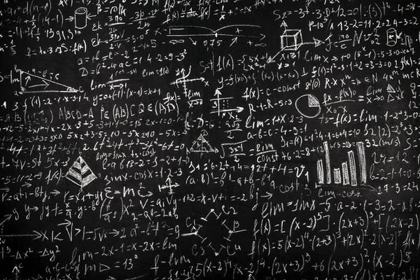 Blackboardには 物理学と数学の科学式と計算 背景画像が記載されています — ストック写真