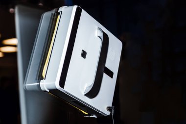 pencere metin için çalışma arka plan görüntü alanına sahip robot Temizleme