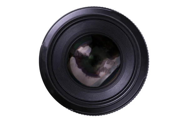 Obiektyw Kamery Odizolowany Białym Tle — Zdjęcie stockowe