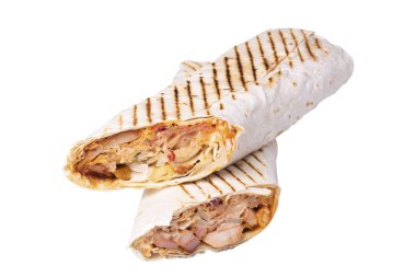 izole iki pide tavuk beyaz arka plan üzerinde