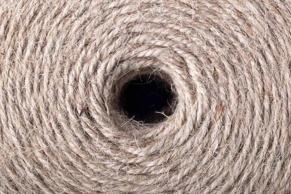 天然ジュート ロープ クローズ アップの背景画像 — ストック写真
