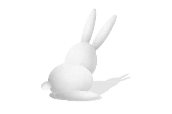 Иллюстрация Стилизованного Пасхального Кролика Яиц Белом Фоне — стоковое фото