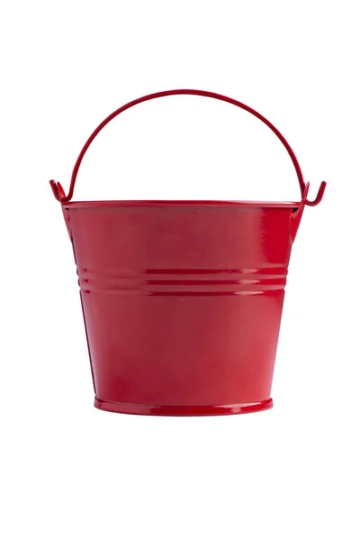 Red iron bucket — Stock Photo, Image