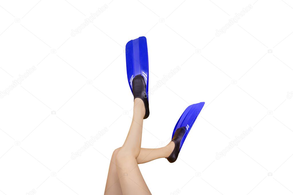 legs with flippers isolated