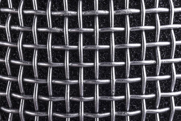 Kovové textury mikrofon — Stock fotografie