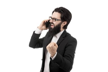 telefonda bağıran adam