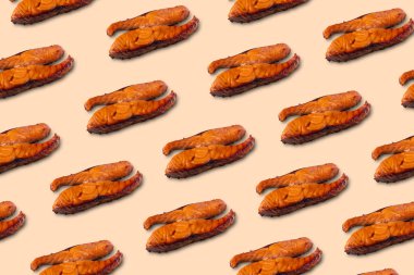 ızgara somon balıkları arka plan