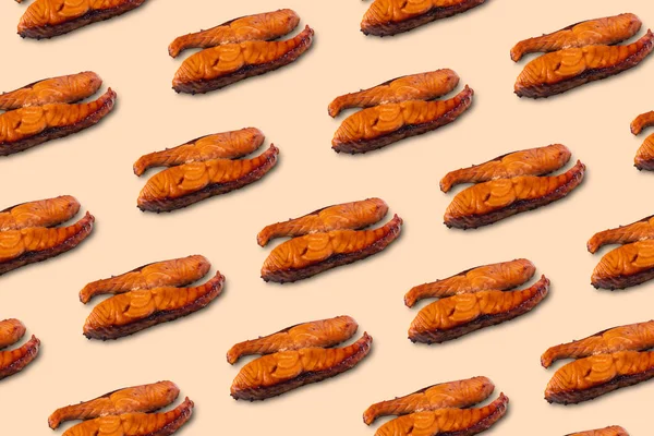 ızgara somon balıkları arka plan