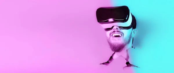 Man in VR — Stock Photo, Image