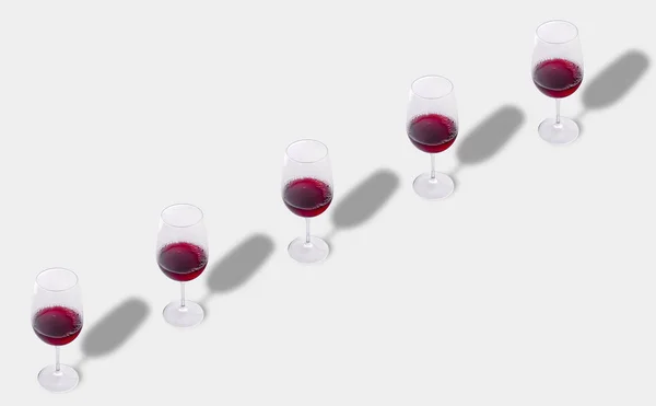 Fond de verres à vin rouge — Photo