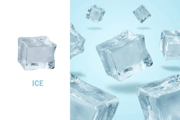 Layout ice cubes — Stock Photo, Image