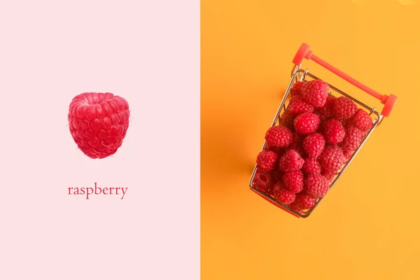 Mise en page framboise pour la publicité — Photo