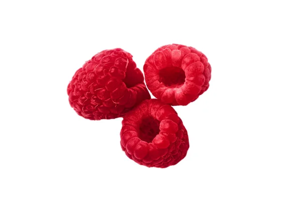 Framboises mûres isolées — Photo