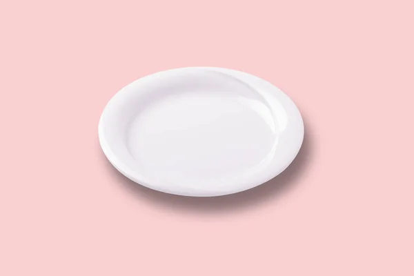 White empty round plate — Stock Photo, Image