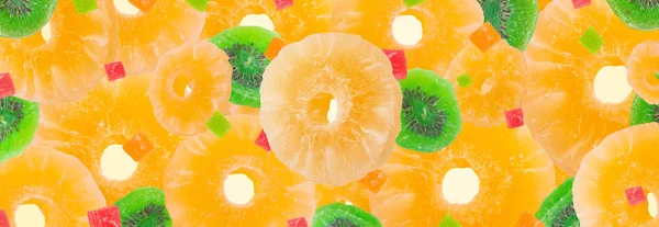 Suszone owoce obraz panoramiczny — Zdjęcie stockowe
