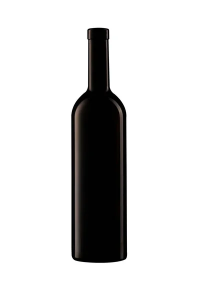 Isolerad vinflaska — Stockfoto