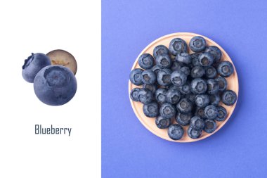 ahşap kase düzeni nde yaban mersini 