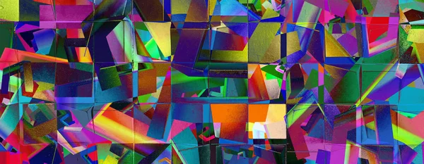Färgglada Abstrakt Illustration Bakgrund Med Geometriska Element — Stockfoto
