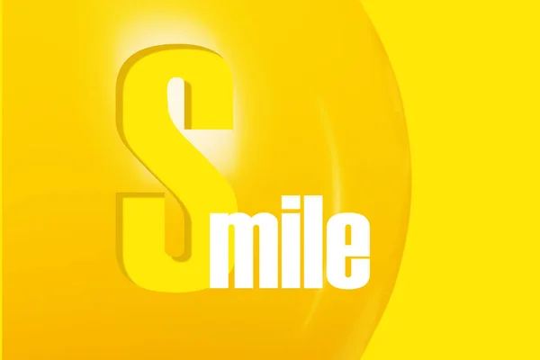 Balloon Inscription Smile Yellow Background — Stock Photo, Image