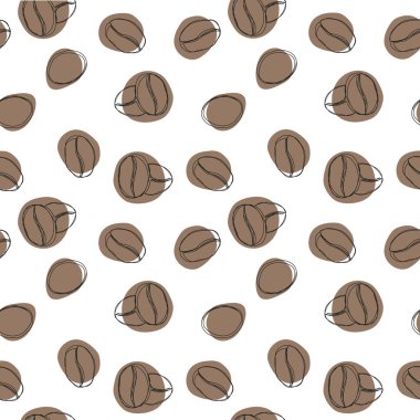 kahve seamless modeli. vektör çizim.