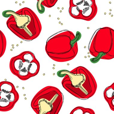 Dolmalık biber seamless modeli.