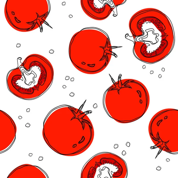 Domatesler kusursuz desenli arka plan. Düz renk tasarımı