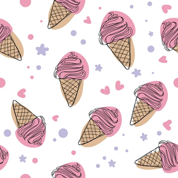 Dondurma vektör seamless modeli.