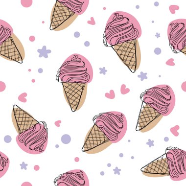 Güzel dondurma, kusursuz desen..