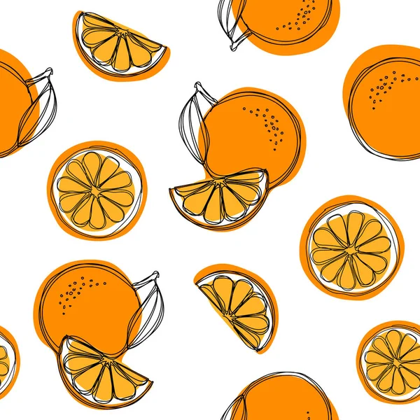 オレンジ 葉をシームレスなパターン — ストック写真