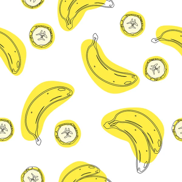 Plátano Geométrico Sin Costura Papel Embalaje Tarjeta Regalo Póster Diseño — Archivo Imágenes Vectoriales