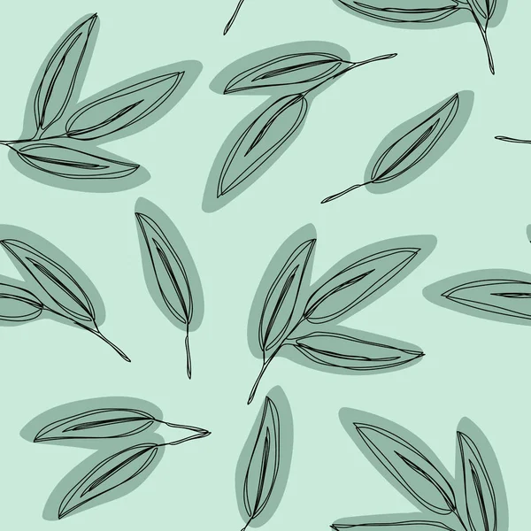 패턴입니다 유칼립투스 나뭇잎 — 스톡 벡터