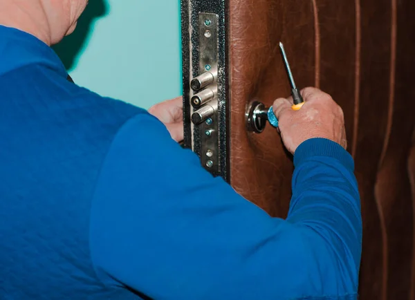 Mortise lock. Repair of the lock in the door. House master.