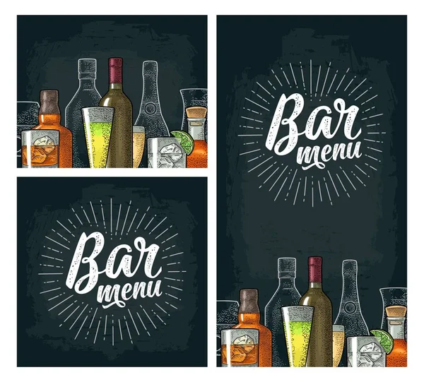Template for Bar menu alcohol drink. — Stock Vector