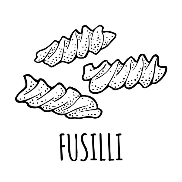 Makarna düdük. Vektör vintage siyah illüstrasyon izole beyaz zemin üzerine oyma. Elle çizilmiş tasarım öğesi