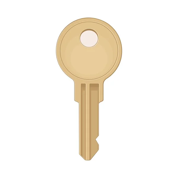 Klasické ikona klíče. Barevný plochý ilustrace izolované na bílém pozadí. — Stockový vektor