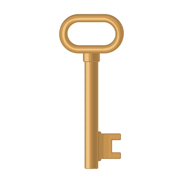 Schlüsselsymbol für Möbel. Farbe flache Abbildung isoliert auf weißem Hintergrund. — Stockvektor