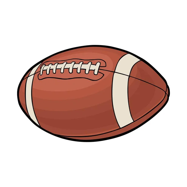 Αμερικανικό ποδόσφαιρο μπάλα. Vector εικονογράφηση χρώμα. Απομονωμένα σε λευκό φόντο. — Διανυσματικό Αρχείο