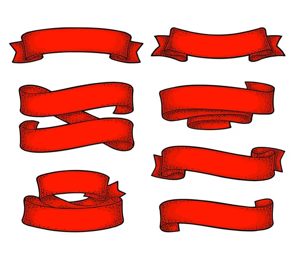 Set linten geïsoleerd op witte achtergrond. Vector — Stockvector