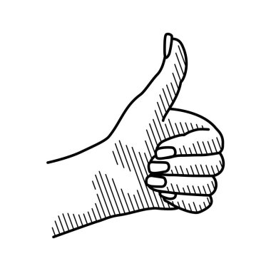 Beyaz bir arka plan üzerinde izole gibi sembol gösteren kadın el.