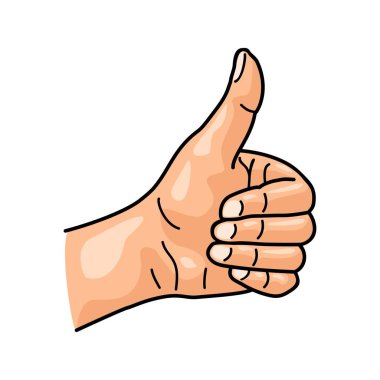 Beyaz bir arka plan üzerinde izole gibi sembol gösteren kadın el.