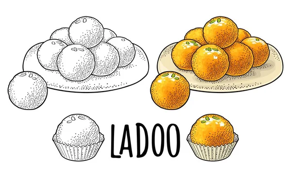 Ladoo De Coco De Alimentos Tradicionais Amarelos Tradicionais Da Índia, Com  Fundo Branco Imagem de Stock - Imagem de vegetariano, tradicional: 159022001