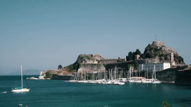 Eski kale Korfu Adası Yunanistan — Stok video