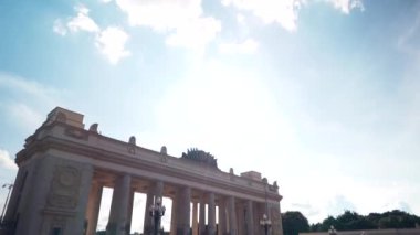 Rusya, Moskova - Temmuz 2019 Gorky Park Ana Giriş Moskova Rusya