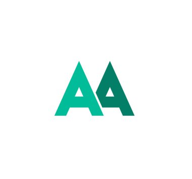 aa logo tasarımı düz minimalist