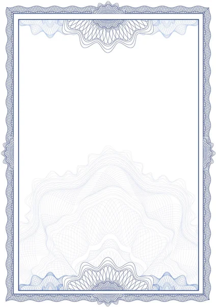 Border Certificate Any Official Documents — Stock Vector